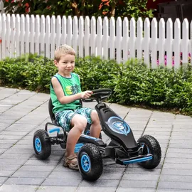 Homcom Gokart, Kinderfahrzeug mit verstellbarem Sitz,