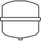 Viessmann Vitoset Membran-druckausdehnungsgefäß H 25 weiß für Heizung - Zk03107