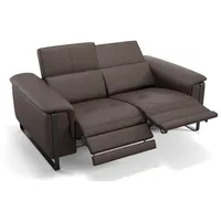Sofanella 2-Sitzer Leder VIENNA, Relaxsofa, Designsofa, Designer Couch, Italienisches Sofa, 2er Sofa braun