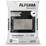 ALPERRA Premium Spielsand 0–2 mm 25kg – gewaschener Quarzsand für Sandkasten & Sandmuschel, schadstofffrei, gesiebt, natürlicher Kindersand a... - Grau