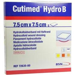 Cutimed Hydro B Hydrok.Ver.7,5x7,5 cm m. 5 St