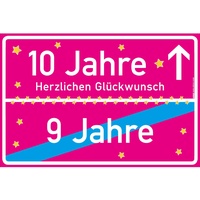 vanva 10 Jahre Geburtstag - Lustige Geschenke für den 10 Geburtstag Herzlichen Glückwunsch Geschenk für Tochter Party Deko Geschenkideen für den 10 Geburtstag 10 Jahre Pink