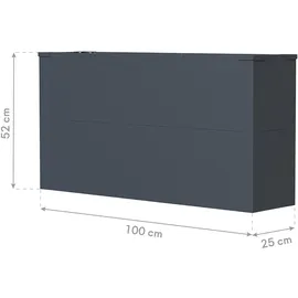 Westmann Talus Pflanzkübel 100 x 25 x 52 cm Anthrazit