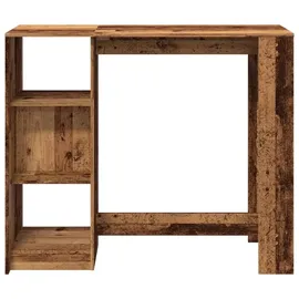 vidaXL Bartisch mit Regal 124 x 46 x 103,5 cm Braun