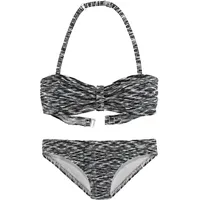 VENICE BEACH Bandeau-Bikini regulierbares Top Schwarz 170/176