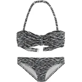 VENICE BEACH Bandeau-Bikini schwarz/weiß 170/176