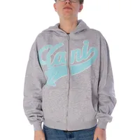 Karl Kani Star Logo Oversized Full Zip Hoodie in