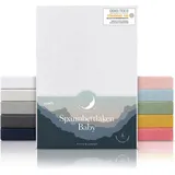 Laleni Spannbettlaken Kinderbett 2x 55x90x10cm Weiß - Weiß