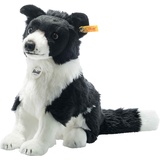 Steiff Jaycee Border Collie 28 cm - Kuscheltier für Kinder - weich & kuschelig - waschbar - schwarz/weiß (122163)