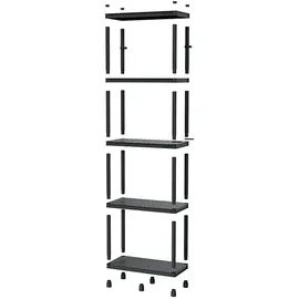 Kistenberg Lagerregal Kunststoff 74 x 36 x 172,5 cm schwarz 5 Ablageböden