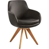 Musterring Esszimmerstuhl Tavia (Set, 2 St), Stativgestell Eiche Bianco, Drehfunktion optional, diverse Farben braun