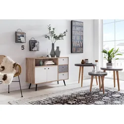 Sideboard SIT "Mailbox", bunt (natur, bunt), B:106cm H:71cm T:45cm, MDF, Holzwerkstoff, Sideboards, Dekoroberflächen im Scandi Look, Shabby Chic, Vintage