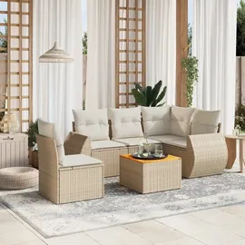 vidaXL Garten-Lounge-Set 6-tlg. beige