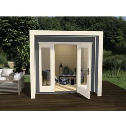 WEKA Gartenhaus »Design 263 Gr.1«, Holz, BxHxT: 245 x 227 x 235 cm (Außenmaße inkl. Dachüberstand) - grau