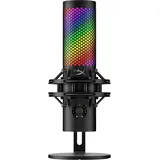 HyperX QuadCast 2 S USB-Mikrofon, RGB-Beleuchtung, 32-Bit/192 kHz Audio, vier Richtcharakteristiken, Tap-to-Mute-Sensor, Multifunktionsknopf, abnehmbare Dämpferhalterung, NGENUITY-kompatibel, Schwarz