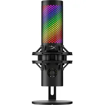 HyperX QuadCast 2 S USB-Mikrofon, RGB-Beleuchtung, 32-Bit/192 kHz Audio, vier Richtcharakteristiken, Tap-to-Mute-Sensor, Multifunktionsknopf, abnehmbare Dämpferhalterung, NGENUITY-kompatibel, Schwarz