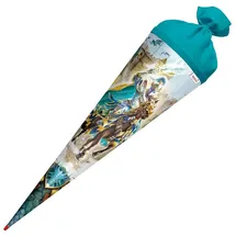 ROTH Schultüte Ritter 70 cm - rund Rot(h)-Spitze Filzverschluss - Zuckertüte Schulanfang