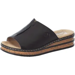 Pantolette, Plateau, Sommerschuh, Schlappen in klassischer Optik, Gr. 36, schwarz, , 79366751-36