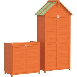 vidaXL Geräteschuppen Set 0,79 x 0,53 m 2-tlg. braun