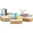 Relaxdays Regalkorb Set Bambus dreiteilig 32 x 12,5 x 22 cm braun