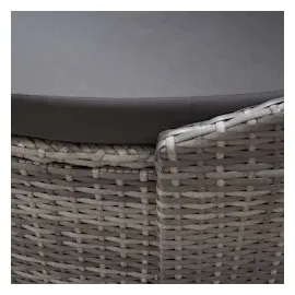 vidaXL Polyrattan Outdoor Sonneninsel mit Dach grau