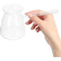 LOORGVEL Hitzebeständige Teekanne aus Glas Dicker Topf mit Seitengriff V-förmiger Ausguss für Tee und Heiße Milch Teapot 100-150 °C