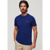 Superdry Rundhalsshirt »Organic Cotton Essential Logo T-Shirt«, blau