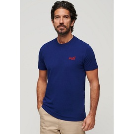 Superdry Rundhalsshirt »Organic Cotton Essential Logo T-Shirt«, blau