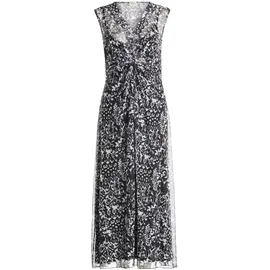 Cartoon Midikleid Druck Schwarz/Weiß 36