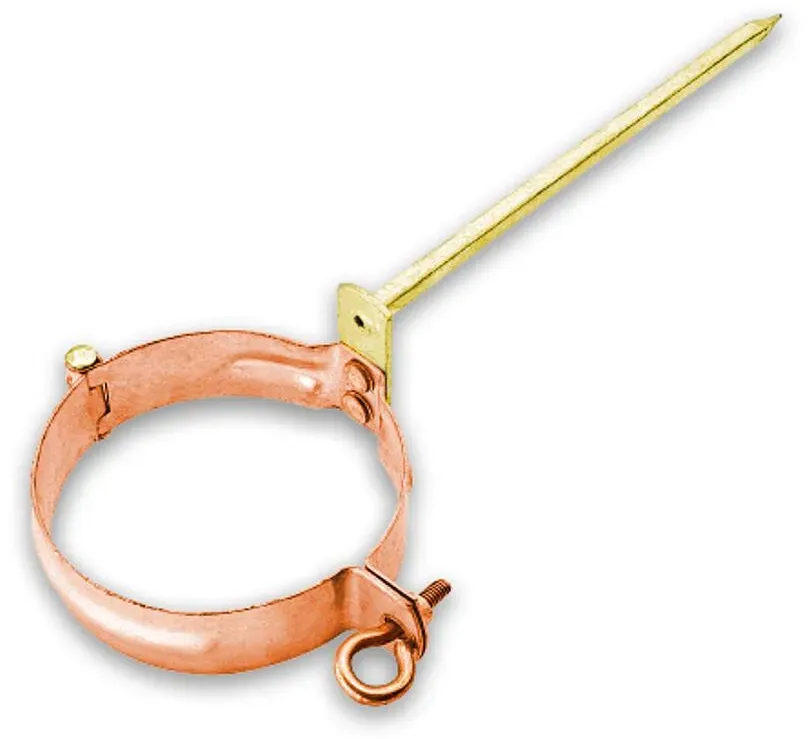 Fallrohrschelle Grömo mit Schlagstift 200mm, Kupfer, verschiedene Größen (Ausführung: 200mm. Ø 150mm)