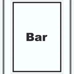 Bar Aufkleber mit Text Pub Kneipe hochkant A3 (297x420mm)