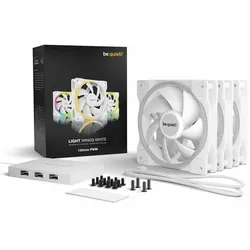 BE QUIET! Light Wings White PWM, 3er-Pack, LED-Steuerung, 120mm