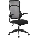 Bizzotto Bürostuhl Zolder mit Armlehne, Schwarz, Der Stuhl ist höhenverstellbar schwarz