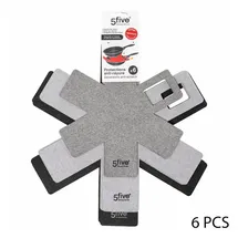 Five 5five Simply Smart Pfannentrenner in mehrfarben - Kratzfeste Abdeckungen im 6er-Set,