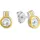 VIVANCE Ohrstecker VIVANCE vergoldet weiß 925-Sterling Silber one-size