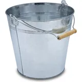 Spetebo Ascheeimer Metall 10 l Silber