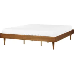 Bett mit Lattenrost TOUCY 180 x 200 cm Braune Esche