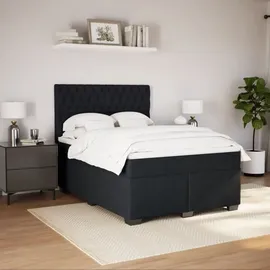 vidaXL Boxspringbett 140 x 200 cm Schwarz