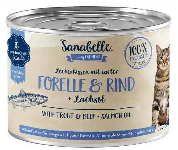 SANABELLE Forelle & Rind 400 g Nassfutter für ausgewachsene Katzen