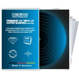 Reloop Premium 12“ Vinyl LP Outer Sleeves(100 pcs.) - Premium-Schutz für Schallplattensammlungen