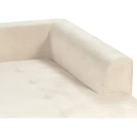 Beliani Ecksofa Creme Linksseitig FLAM