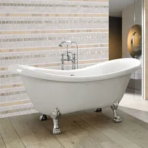 Home Deluxe Fama freistehende Badewanne 74 x 176 cm