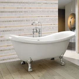Home Deluxe Fama freistehende Badewanne 74 x 176 cm
