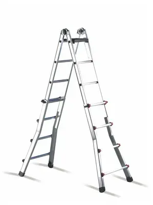 Aluminium-Teleskop-Leiter mit 2 x 6 Stufen, Höhe min/max 0,97m/3,00m, 8,5