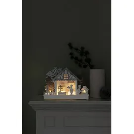 Konstsmide 3262-210 LED-Silhouette Haus Warmweiß LED Weiß Timer