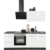 Kochstation Küchenzeile »KS-Brindisi«, mit E-Geräten, Breite 210 cm, weiß
