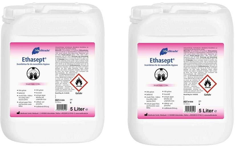 Meditrade Ethasept - 2 x 5 l Kanister - Handdesinfektionsmittel