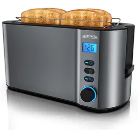 Arendo Langschlitz-Toaster grau