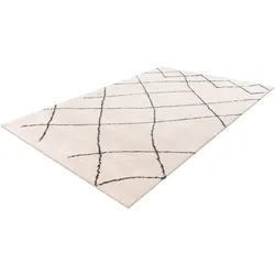 Teppich ME GUSTA "Orlando 525", beige (elfenbein), B:200cm H:27mm L:290cm, Polyester, Teppiche, Attraktives Muster, Retrolook,Baumwollrücken, Fußbodenheizung geeignet