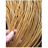 Rundes Kunststoff-Rattan, 2,5 mm, Kunststoffgeflecht, rund, künstliches Rattan, für Reparaturen und Heimwerker, Weben, Aufbewahrungskorb (Khaki)